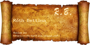 Róth Bettina névjegykártya