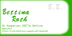 bettina roth business card